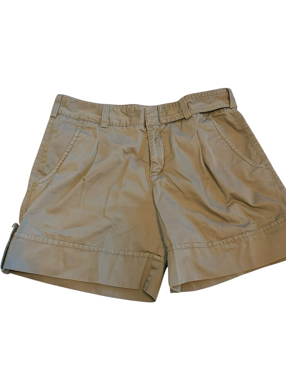 JACOB Women’s Khaki Roll-Cuff Cotton Shorts